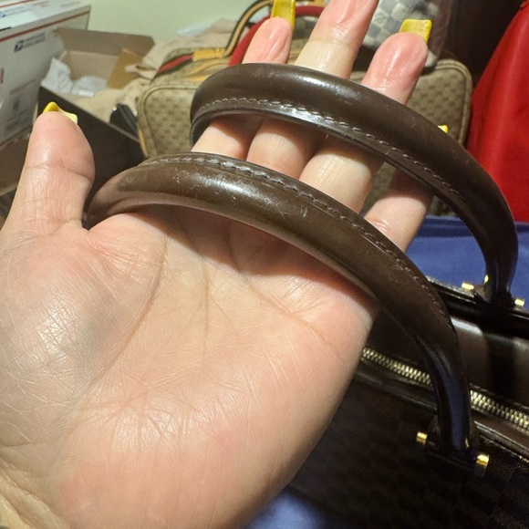 LV Sarria Damier Ebene Brown Checkered Handbag - Picture 8 of 11